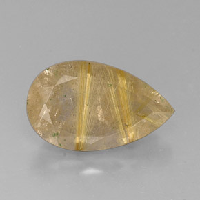 Quartz rutilé jaune naturelle transparent, 8,90 ct, transparent / translucide