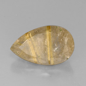 Quartz rutilé jaune naturelle transparent, 8,90 ct, transparent / translucide