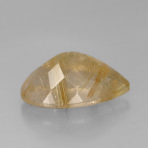 Quartz rutilé jaune naturelle transparent, 8,90 ct, transparent / translucide