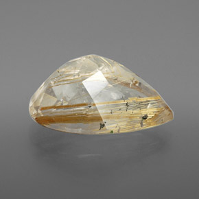 Quartz rutilé jaune naturelle transparent, 8,49 ct, transparent / translucide