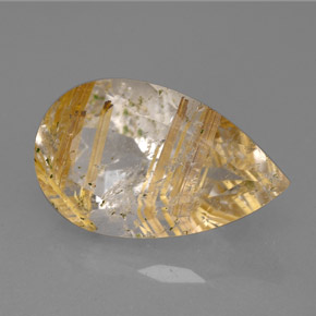Quartz rutilé jaune naturelle transparent, 8,62 ct, transparent / translucide