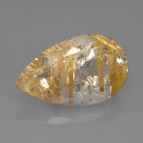 Quartz rutilé jaune naturelle transparent, 8,62 ct, transparent / translucide