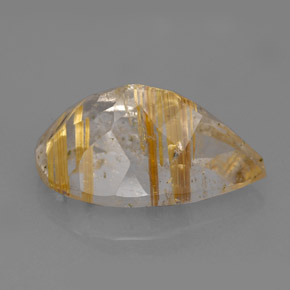 Quartz rutilé jaune naturelle transparent, 8,62 ct, transparent / translucide