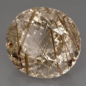 Quartz rutilé jaune naturelle transparent, 16,59 ct, transparent / translucide