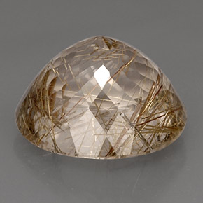 Quartz rutilé jaune naturelle transparent, 16,59 ct, transparent / translucide