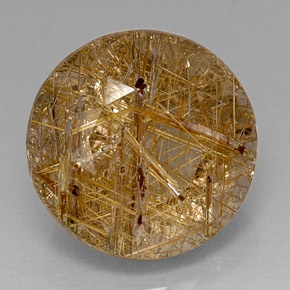 Quartz rutilé jaune naturelle transparent, 16,80 ct, transparent / translucide