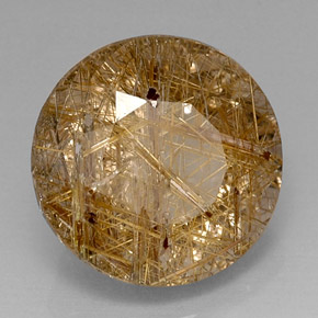 Quartz rutilé jaune naturelle transparent, 16,80 ct, transparent / translucide