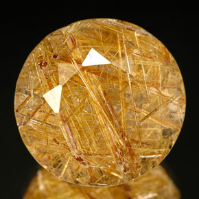 Quartz rutilé jaune naturelle transparent, 18,59 ct, transparent / translucide