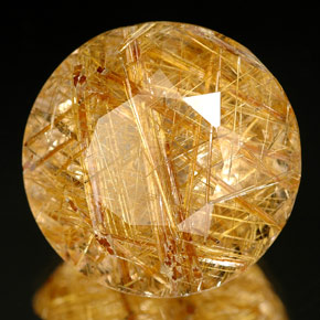 Quartz rutilé jaune naturelle transparent, 18,59 ct, transparent / translucide