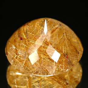 Quartz rutilé jaune naturelle transparent, 18,59 ct, transparent / translucide