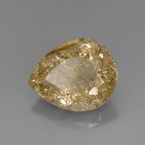 Quartz rutilé jaune naturelle transparent, 16,38 ct, transparent / translucide
