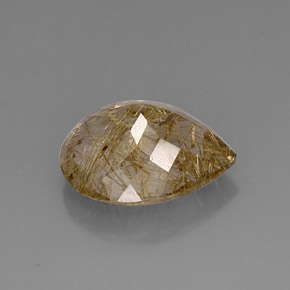 Quartz rutilé jaune naturelle transparent, 16,38 ct, transparent / translucide