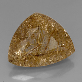 Quartz rutilé jaune naturelle transparent, 21,78 ct, transparent / translucide