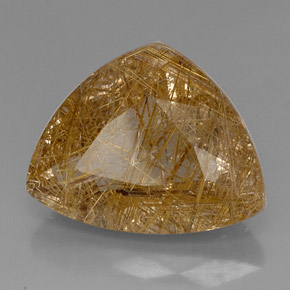 Quartz rutilé jaune naturelle transparent, 21,78 ct, transparent / translucide