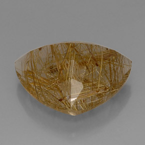 Quartz rutilé jaune naturelle transparent, 21,78 ct, transparent / translucide