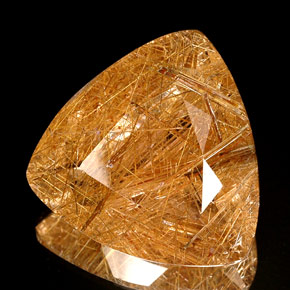 Quartz rutilé jaune naturelle transparent, 41,54 ct, transparent / translucide