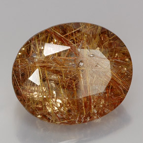 Quartz rutilé jaune naturelle transparent, 38,00 ct, transparent / translucide