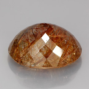 Quartz rutilé jaune naturelle transparent, 38,00 ct, transparent / translucide