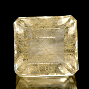 Quartz rutilé jaune naturelle transparent, 8,70 ct, transparent / translucide
