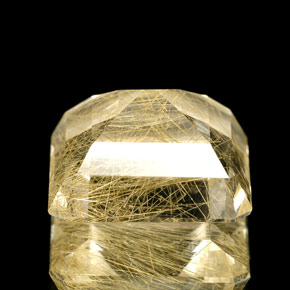 Quartz rutilé jaune naturelle transparent, 8,70 ct, transparent / translucide