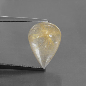 Quartz rutilé jaune naturelle transparent, 6,78 ct, transparent / translucide