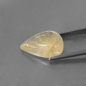 Quartz rutilé jaune naturelle transparent, 6,78 ct, transparent / translucide