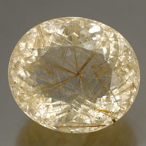 Quartz rutilé jaune naturelle transparent, 52,32 ct, transparent / translucide