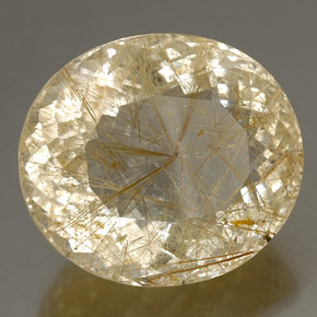 Quartz rutilé jaune naturelle transparent, 52,32 ct, transparent / translucide