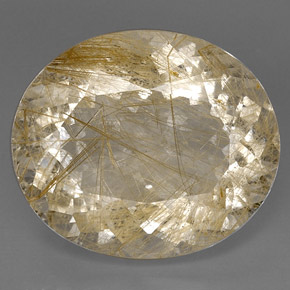 Quartz rutilé jaune naturelle transparent, 31,67 ct, transparent / translucide