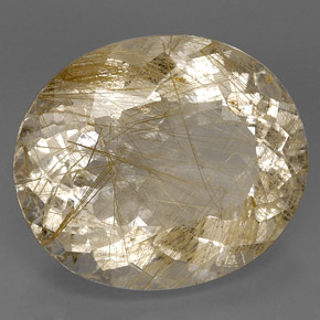 Quartz rutilé jaune naturelle transparent, 31,67 ct, transparent / translucide