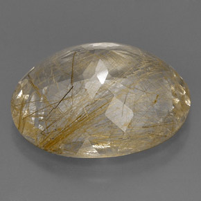 Quartz rutilé jaune naturelle transparent, 31,67 ct, transparent / translucide