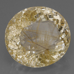 Quartz rutilé jaune naturelle transparent, 30,51 ct, transparent / translucide
