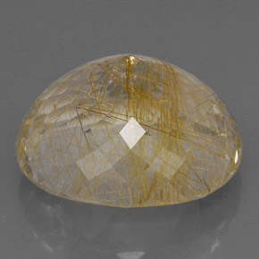 Quartz rutilé jaune naturelle transparent, 30,51 ct, transparent / translucide