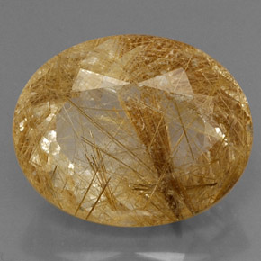 Quartz rutilé jaune naturelle transparent, 18,07 ct, transparent / translucide
