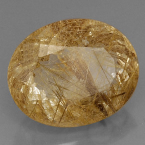 Quartz rutilé jaune naturelle transparent, 18,07 ct, transparent / translucide