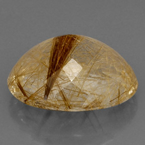 Quartz rutilé jaune naturelle transparent, 18,07 ct, transparent / translucide