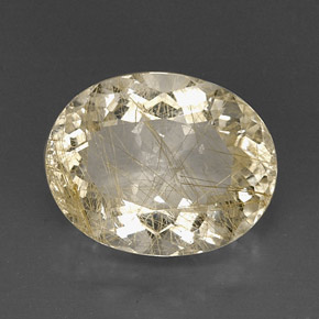 Quartz rutilé jaune naturelle transparent, 12,32 ct, transparent / translucide