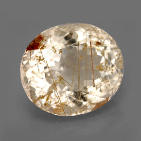 Quartz rutilé jaune naturelle transparent, 13,26 ct, transparent / translucide