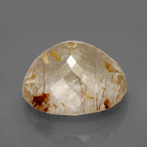 Quartz rutilé jaune naturelle transparent, 13,26 ct, transparent / translucide