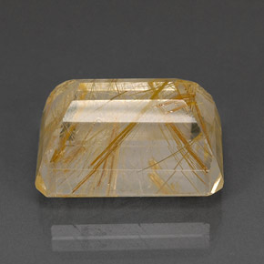Quartz rutilé jaune naturelle transparent, 37,16 ct, transparent / translucide