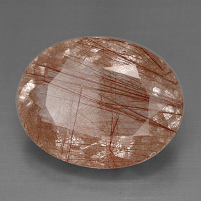 Quartz rutilé marron naturelle transparent, 51,41 ct, transparent / translucide