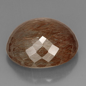 Quartz rutilé marron naturelle transparent, 40,74 ct, transparent / translucide