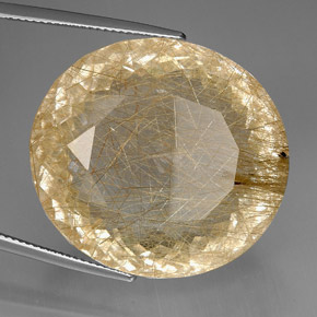 Quartz rutilé jaune naturelle transparent, 95,96 ct, transparent / translucide