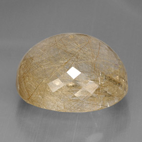 Quartz rutilé jaune naturelle transparent, 95,96 ct, transparent / translucide