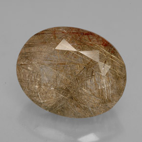 Quartz rutilé marron naturelle transparent, 10,90 ct, transparent / translucide