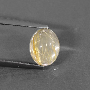 Quartz rutilé jaune naturelle transparent, 1,53 ct, transparent / translucide