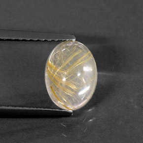Quartz rutilé jaune naturelle transparent, 1,44 ct, transparent / translucide