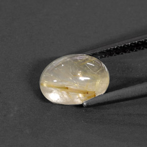 Quartz rutilé jaune naturelle transparent, 1,44 ct, transparent / translucide