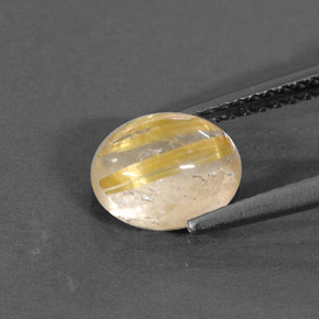 Quartz rutilé jaune naturelle transparent, 1,66 ct, transparent / translucide
