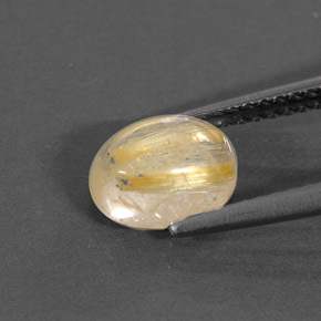 Quartz rutilé jaune naturelle transparent, 1,50 ct, transparent / translucide
